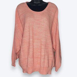 Women’s Terra & Sky Plus Size 1X, 16W-18W Scoop Neck Sweater Coral Cozy NEW